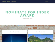 Tablet Screenshot of nominateforindexaward.dk